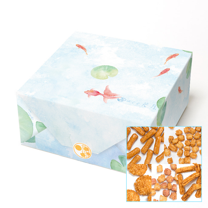 重ね箱二段 金魚Ver(花+雪)